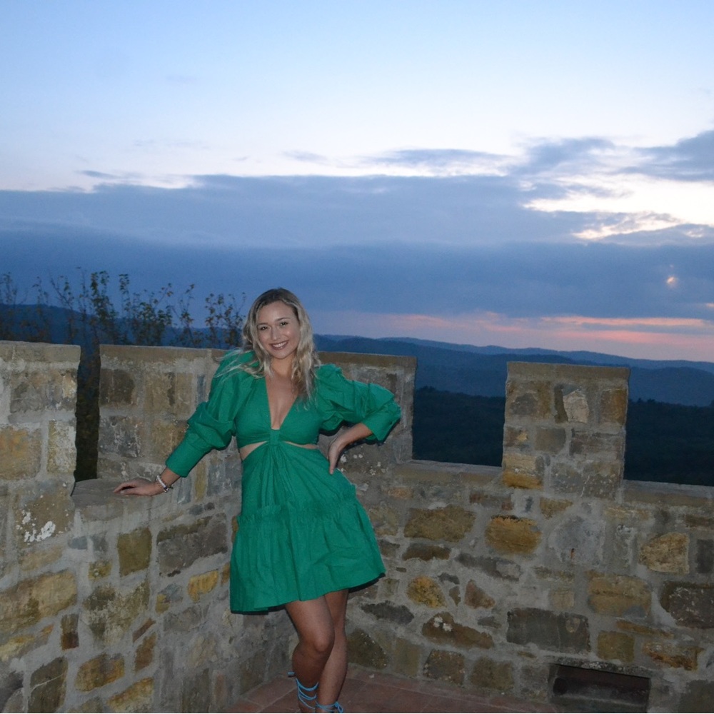 ALC ALEXA ruffled open waist dress revolve